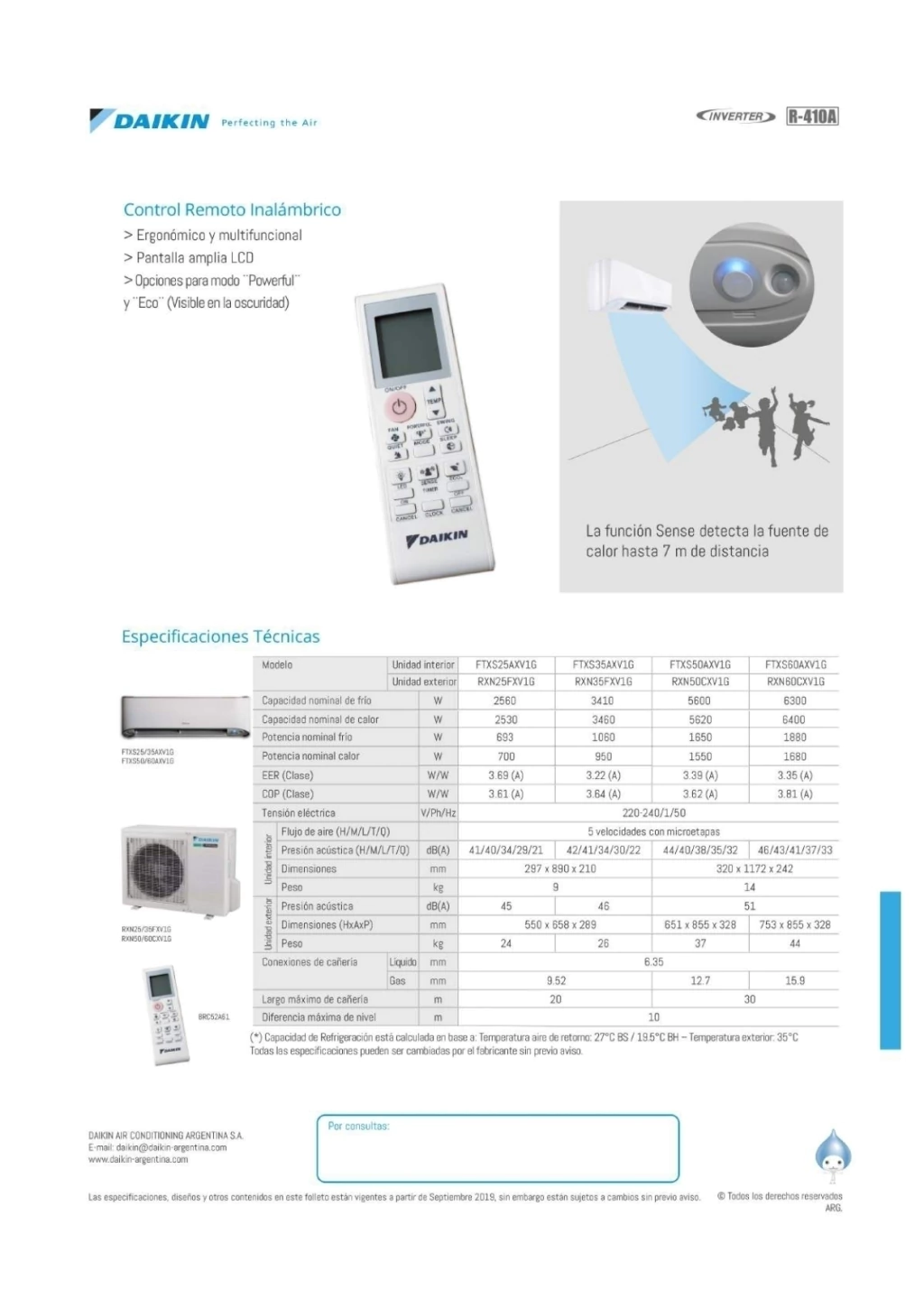 Aire Acondicionado Split Inverter 3000Fr DAIKIN - Imagen 5