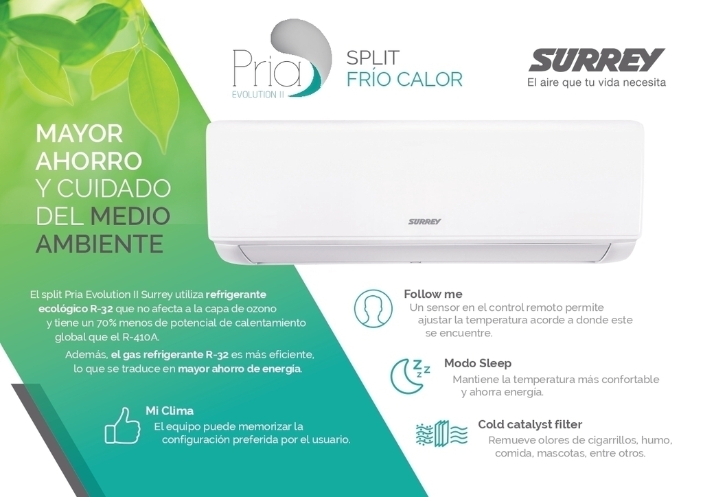 Aire Acondicionado Split On-Off SURREY Pria 3000Fr - Imagen 3